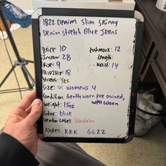 1822 Denim Slim Skinny Denim Stretch Blue Jeans US Women's 4 - Picture 7 of 7